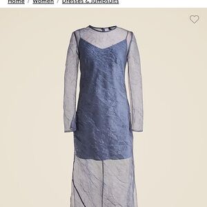 JCrew Collection Layered Sheath Dress in textured organza